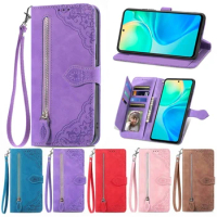 For TCL 403 405 405 Phone Case Forest Zipper Exotic Leather Wallet Stylus 5G Cases For TCL 40 SE 40R T506D Flip Cover
