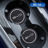 ที่รองแก้วรถ BYD หนังกันน้ำ 2 ชิ้น สำหรับ BYD Tang Atto 3 Yuan Plus Seal Song Dolphin Sealion Shark 
