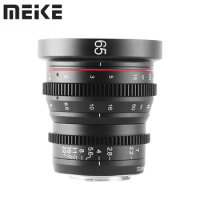 Meike 65mm T2.2 Large Aperture Manual Focus 4K Cine Lens for Olympus Panasonic Lumix M4/3 Mount Cameras and BMPCC 4K Zcam E2