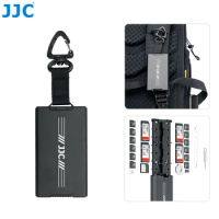 JJC Pop-up Design SD Card Case Microsd Card Holder Portable Metal Memory Card Box for 4 SD+12 Micro SD/ TF+2 Nano SIM/ NM Cards
