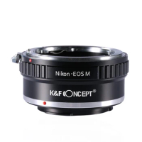 K&amp;F Concept AI-EOS.M for Nikon NIK F Auto D AIS NF Mount Lens to Canon EOS M Mount Camera EOS M100 M200 M3 M50 ,M6 Lens Adapter