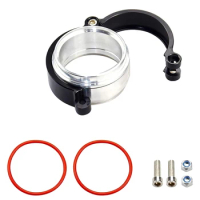3" Aluminum Exhaust HD V-band Clamp With Flange System Assembly Anodized Clamp with Flange Kit For Turbo Intake Pipe Accessories