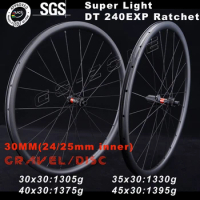 700c Road Carbon Wheels Disc DT 240 Super Light 1305g Sapim CX Ray Pillar 1420 30mm Gravel Clincher Tubeless UCI Bike Wheelset