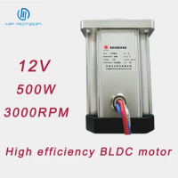 High-Efficiency 12V 500W BLDC Motor - 3000 RPM Brushless DC Electric Motor for Generator