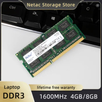 Netac Laptop DDR3 Memory RAM 4GB 8GB 1600MHz Basic DDR3L 204pin SODIMM Memoria ddr3 for Notebook Computer