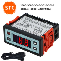 STC-1000 STC-3000 3008 3018 3028 Digital Temperature Controller STC-8080A+ STC-200 STC-100A Thermoregulator 110-220V 10A