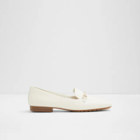 【ALDO】HARRIOT-微方頭舒適皮鞋-女鞋(米白色)