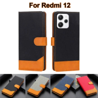 Protection Phone Cases For Xiaomi Redmi 12 4G Case Wallet Leather Flip Cover for чехол Redmi 12 Fundas Redmi12 6.79" Coque Capas