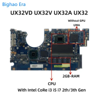 For Asus Vivobook UX32A UX32V UX32VD Laptop Motherboard With i3 i5 i7 CPU UMA 2GB-RAM UX32VD MAIN BOARD REV.2.1/2.4 100% Tested
