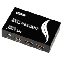 MT-VIKI 2 Port HDMI Splitter 4K*2K Video Distributor 1x2 3D 1 Input 2 HDMI 1.4 HDCP 1.2 Output 5V 1A Power Supply SP142