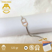 Gelang  Emas Putih Dewasa Cor CD SM 8k (Wajib Tanya stock)