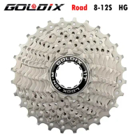 GOLDIX Road Bike 8 9 10 11 12Speed Velocidade 11-25T/28T/32T/34T/36T Bicycle Cassette Freewheel MTB Sprocket for SHIMANO HG