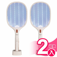 超值2入組【日象】USB充電式二合一紫光誘蚊燈拍 ZS-SM220