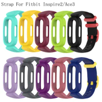 Silicone Bracelet Wristband For Fitbit Inspire 2 Band Replacement Straps For Fitbit Ace 3 Watchband Accessory Correa