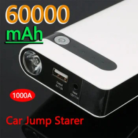 Car Jump Starter 80000mAh 1000A Battery Charger Emergency Power Bank Booster For 12V Diesel Gasoline Vehicle Articles For Cars