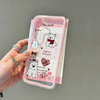 Winter puppy cartoon dual color airbag case for Samsung /S24 FE /A32 4G /S25 FE /A35 5G /S24/S25 /S2