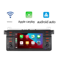 2 Din Android Wireless Carplay 7'' 2G+32G Car MP5 Multimedia Player Bluetooth GPS Navigation FM Radio Stereo for BMW E46