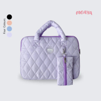 MOAYA ANNA TAS LAPTOP PUFFY LANDSCAPE | Tas Laptop Selempang Puffy Diamond Quilting Korean Style