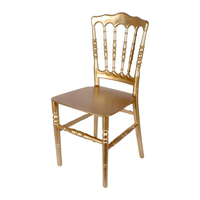 เก้าอี้จัดเลี้ยงพลาสติก รุ่น NAPOLEON HB-H002A-G ขนาด 40 x 45 x 87.2 ซม. สีทอง