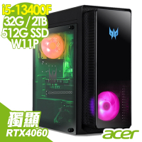Acer Predator Orion PO3-650 電競電腦 (i5-13400F/32G/2TB+512G SSD/RTX4060-8G/W11P)