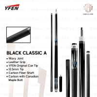 Dijual_Stick Billiard Carbon YFEN Cue Leather Grip Stik Play M7 - Black Classic A