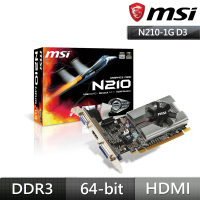 【MSI 微星】N210-MD1G/D3 顯示卡+華碩 SDRW-08D2S-U 外接式超薄DVD燒錄器