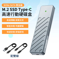 【Allan】高速移動硬碟盒 M.2 NVMe SSD外接盒  4.0 10Gbps傳輸 鋁合金散熱 支持Mac/Win雙系統 即插即用