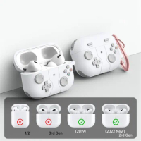 Suitable for Airpods Pro2 Protective Case Apple Bluetooth Headset Case Silicone Airpods Protective Case White