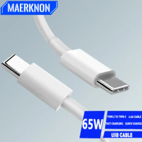 Type C to Type C Cable 65W PD Cable For Huawei Samsung Xiaomi Redmi iPad Macbook Fast Charge Phone Wire USB-C to USB-C Data Cord