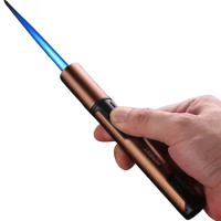 HONEST Metal Windproof Lighter Refillable Pen Torch Lighter Jet Flame Butane Lighter Kitchen BBQ Candle Camping Men's Gadget