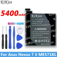 KiKiss 5400mAh Battery C11Pn5H ME5Pn51 For Google ASUS For Nexus 7" 2nd Gen ME571 ME571KL C11P1326 + free tools