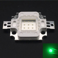 5pcs 10W LED chip Integrated Green High power 10w LED Beads 10W Green 520-525nm Led chip 450-540 lm 10W led Chips