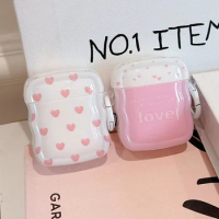 Korean Cute Wave Case for Apple AirPods 1 2 Pro 2nd Case Girls Pink Love Cover for AirPods 3 AirPods Pro Wireless Box With Ring