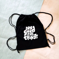 Totebag Stringbag See Good In All Things Quote bahan kain drill premium tote bag tas ransel serut dr