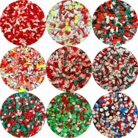 Christmas Polymer Clay Slices Slimes Flakes Epoxy Resin Filling Silicone Mold Filler DIY Crafts Jewelry Making Nail Art Supplies
