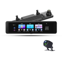 11.26” Full Touch Screen Mirror Dash Cam, 1080P Mirror Dash Cam 4K with Loop Recording, Parking Monitor, Night Vision &amp; G-Sensor