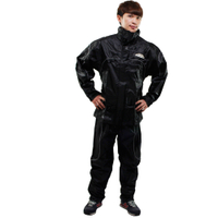 天龍牌 新重裝上陣F1機車型風雨衣-黑色+通用鞋套