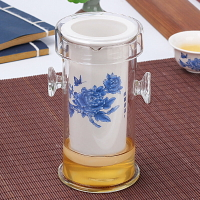 普洱茶專用泡茶具玻璃茶杯套裝紅茶陶瓷泡茶壺家用過濾雙耳沖茶器