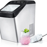 AGLUCKY Nugget Ice Maker Countertop, Portable Pebble Ice Maker