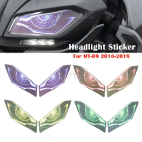 Motorcycle Headlight Sticker For Yamaha MT-09 2016-2019 MT09 2018 Decals Head Light Pegatinas 3D Guard Head Light Protection