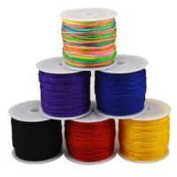 1Roll 0.8 1 1.5 mm Nylon Cord Thread Chinese Knot Macrame Cord Bracelet Braided String DIY Tassels Beading String Thread Jewelry