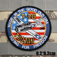 Made In The Good Old USA Flying For Freedom Military Tactical Embroidered Patches Armband Backpack Badge with Hook Backing