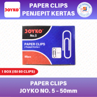 Joyko Paper Clips No. 5 - 50mm (1 BOX ISI 60 CLIPS) untuk Kebutuhan Kantor dan Sekolah
