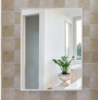 簡約 浴室衛浴鏡子衛生間鏡子無框洗手間鏡子壁掛鏡黏貼梳妝鏡穿