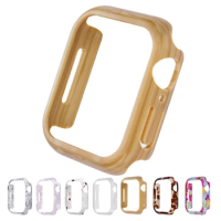 Resin Case for Apple Watch Cover 45mm 41mm 40mm 44mm Hollow Out Protective Frame Case for IWatch Series SE 9 8 7 6 5 4
