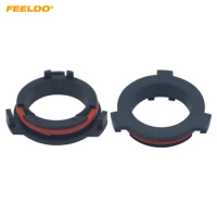 FEELDO 2x H7 LED Headlight Bulb Holder Adapters For OPEL Astra G Honda CR-V Mazda Car Styling LED light Clip Retainer Base