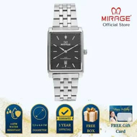 Mirage Jam Tangan Pria Analog 8667 M Silver Original Stainless Plat Putih
