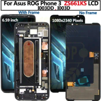 6.59"Original Amoled For Asus ROG 3 ZS661KS LCD Display Screen+Touch Panel Digitizer For ROG Phone 3 Strix ASUS_I003DD