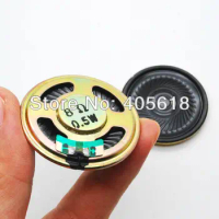 2Pcs D 40mm H 5mm Small Horn 0.5W 8 ohm Iron shell magnetic Speaker free shipping