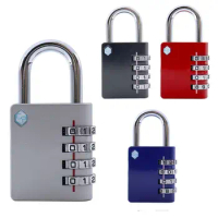 Zinc alloy Dormitory Cabinet Lock Anti-theft 4 Digit Password Lock Portable Backpack Zipper Lock for Travel Home